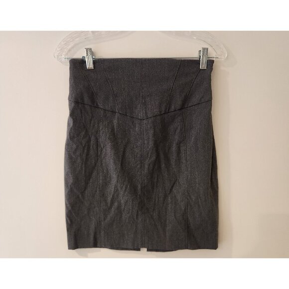 Express Design Studio Pencil Skirt Stretch High Rise Gray Womens Size 2 EUC - Picture 2 of 12